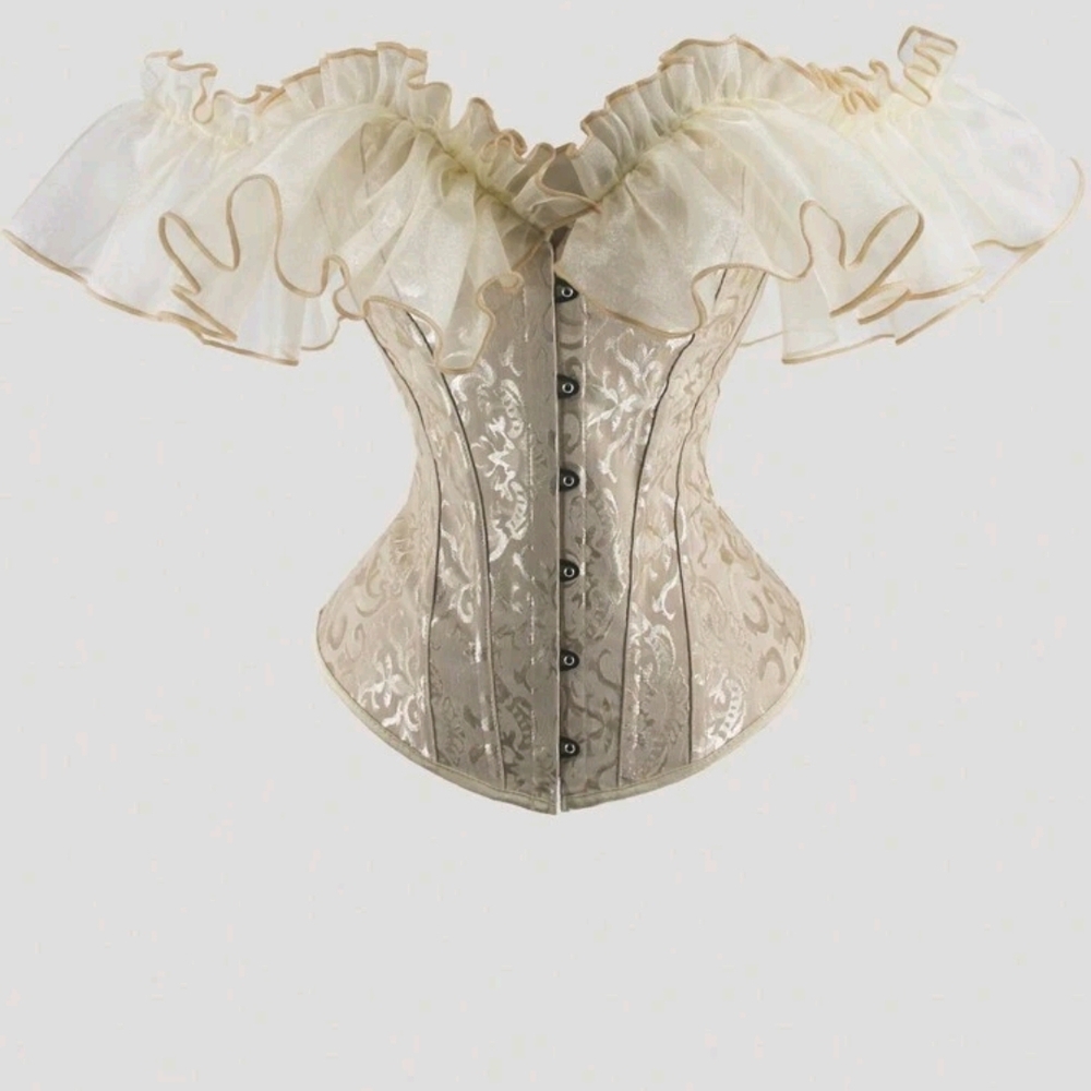 Elegant Cream Ruffled Blouse